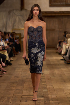 Chanel Iman in Alexander Wang Grosgrain-Trimmed Satin Midi Dress